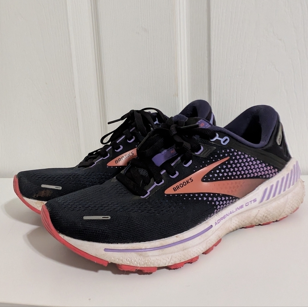 Brooks Adrenaline GTS 22 Womens Size 8 Blue Running Shoes Sneakers No Insoles